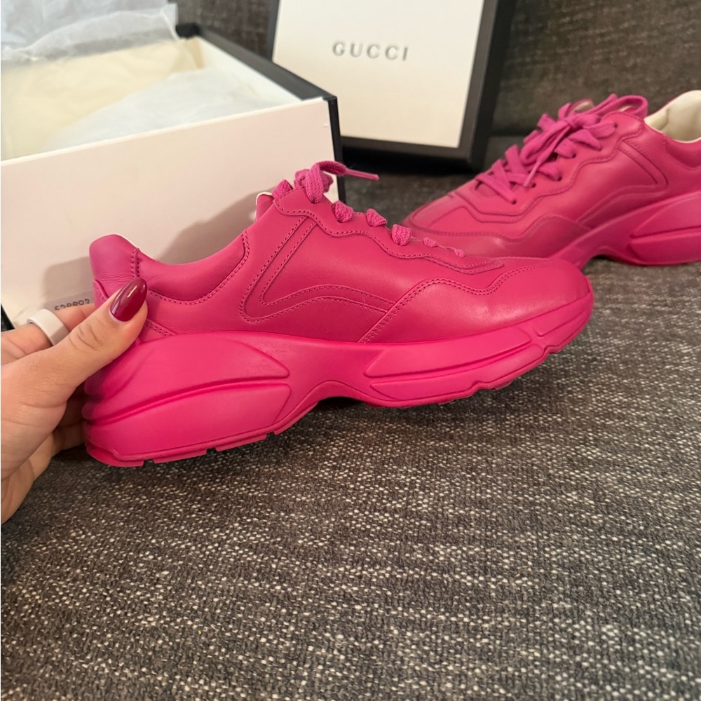 Gucci Rython Hot Pink Sneakers - Picture 5 of 9